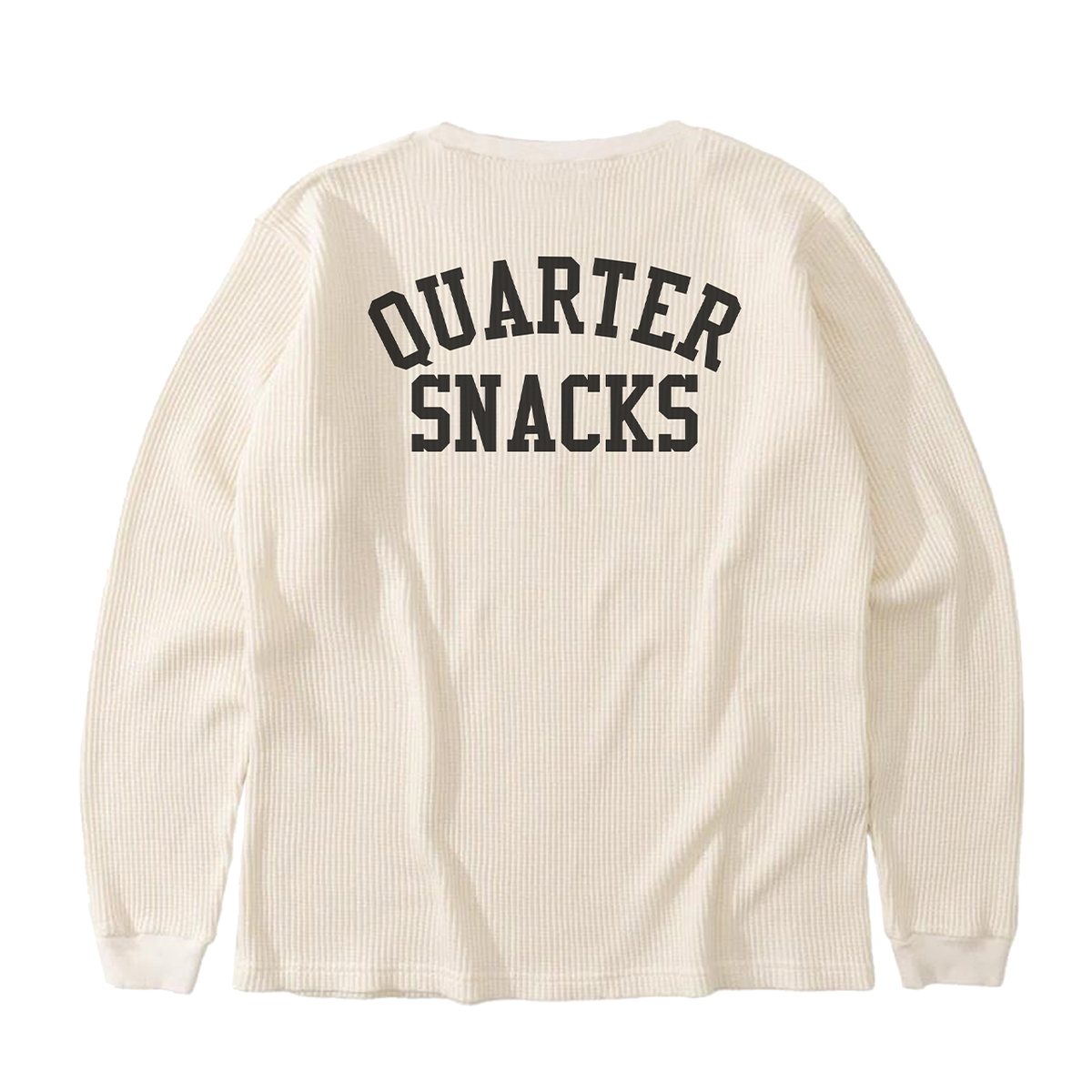 Quartersnacks - Printed Thermal Long Sleeve Shirt - Bone
