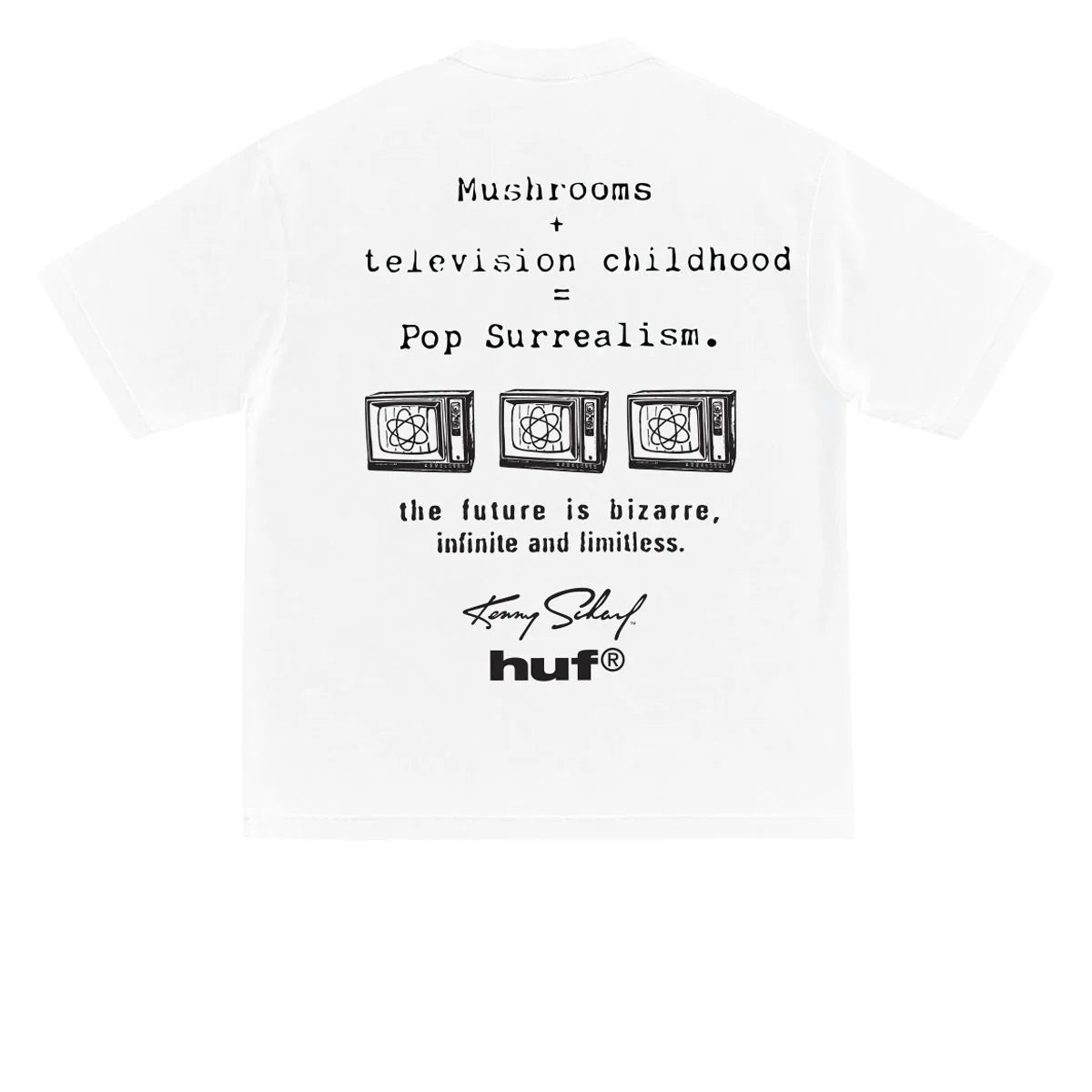HUF - Kenny Scharf Television Childhood T-Shirt - White