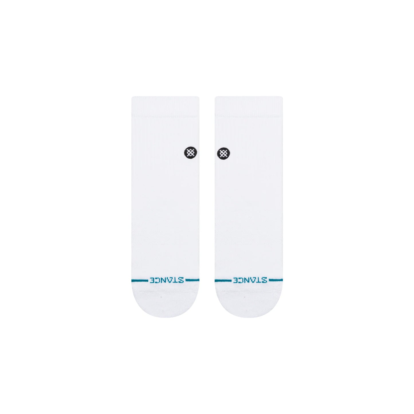 Stance Socks - Icon Quarter Length Sock - White / Black