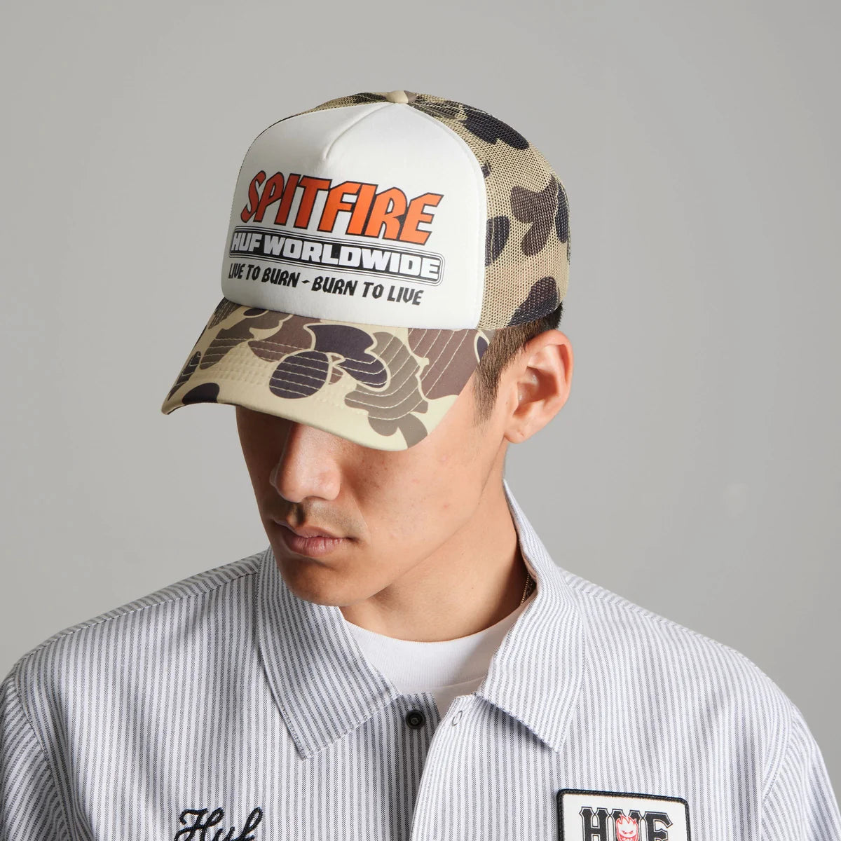 HUF - Spitfire Burn Forever Trucker Hat - Camo