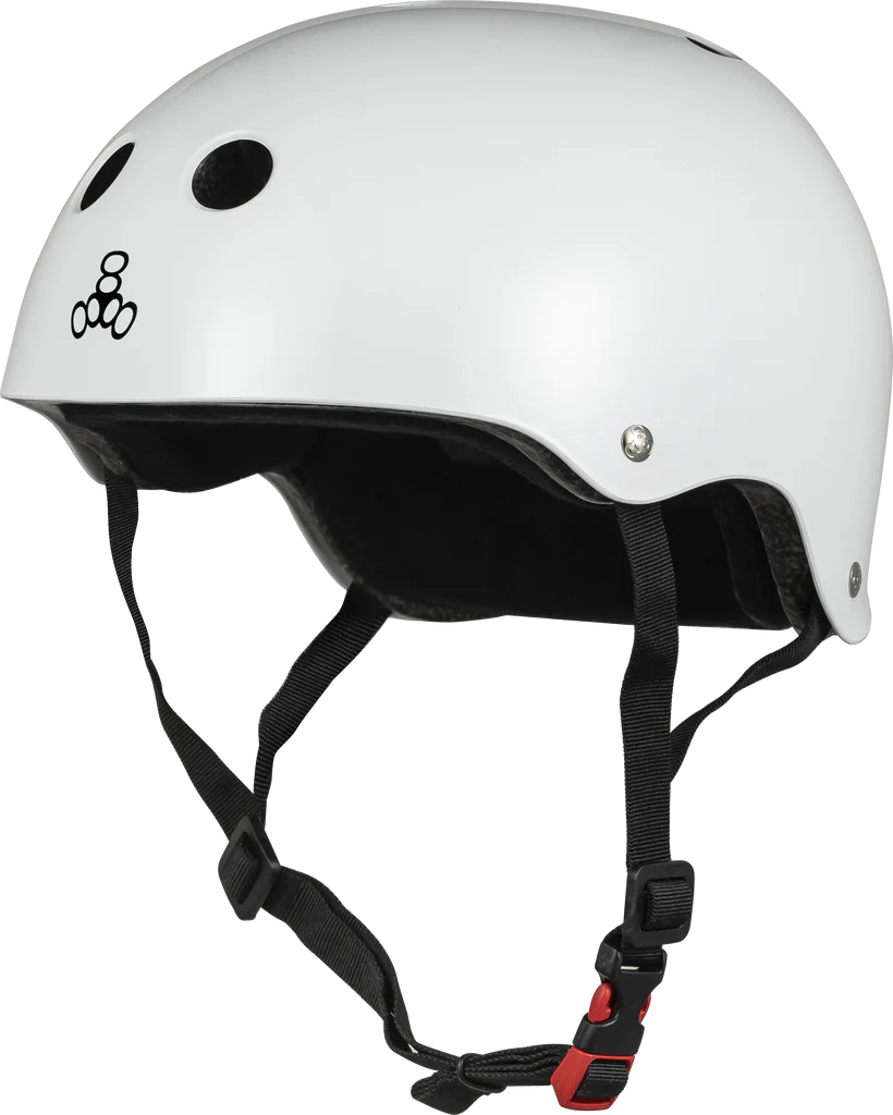 Triple 8 Helmets - The Certified Sweatsaver Helmet - Glossy White
