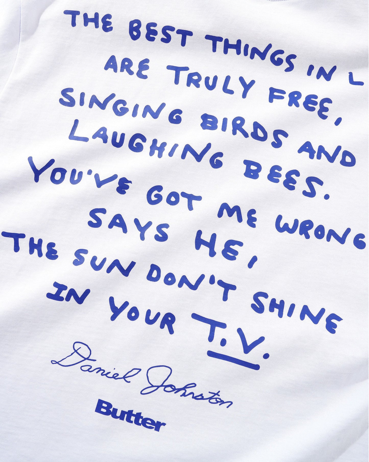 Butter Goods - Daniel Johnston Don't Be Scared T-Shirt - White