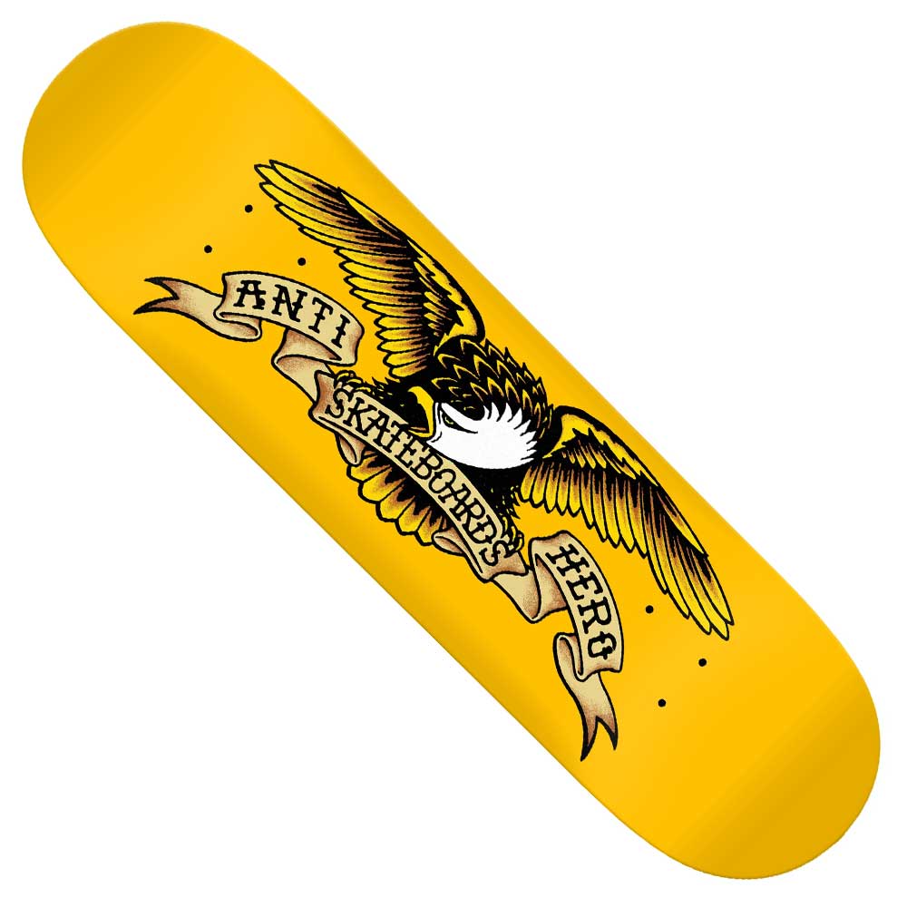 Anti-Hero Skateboards - Classic Eagle Yellow DBX Deck - 8.25"