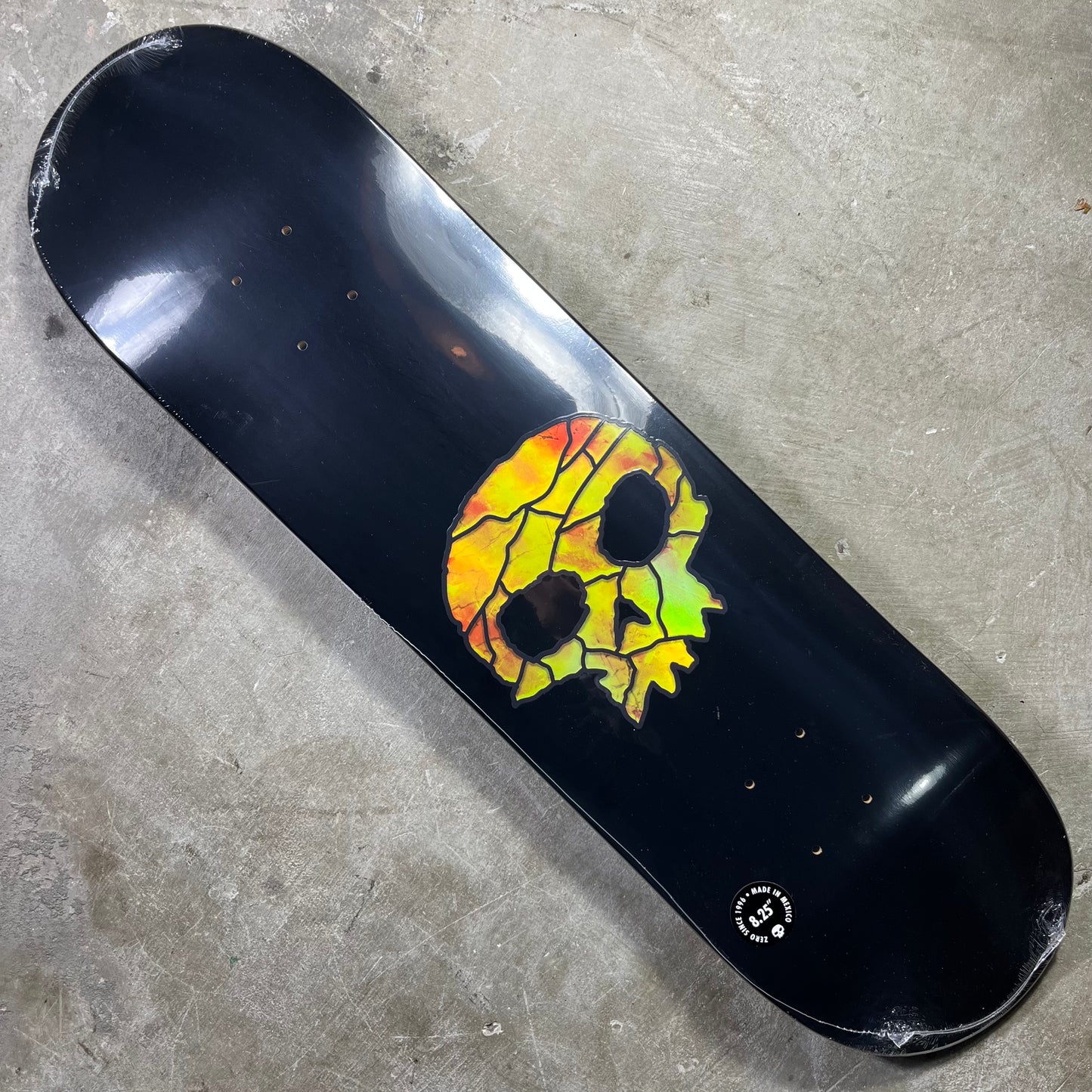 Zero Skateboards - Stained Glass Yellow Skull Deck - 8.25"
