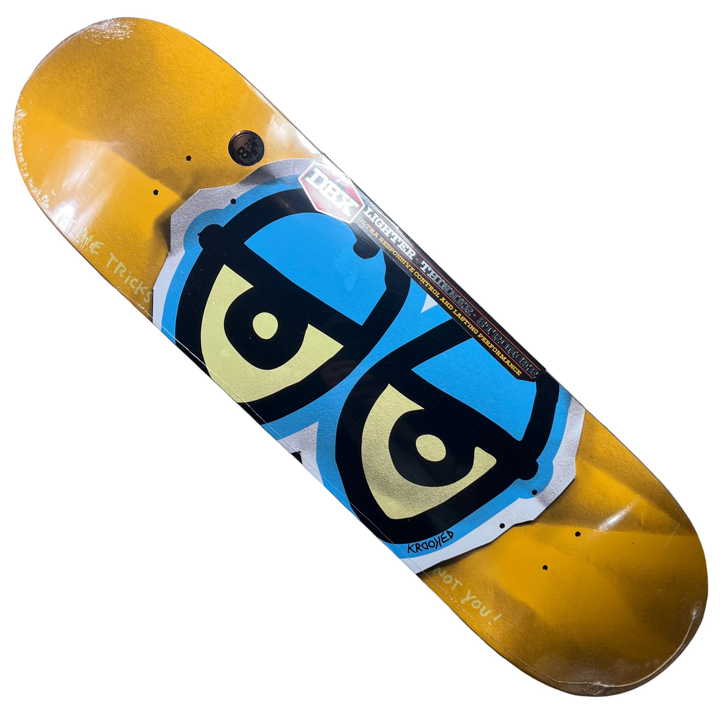 Krooked Skateboards - Eyes DBX Deck - Gold 8.38"