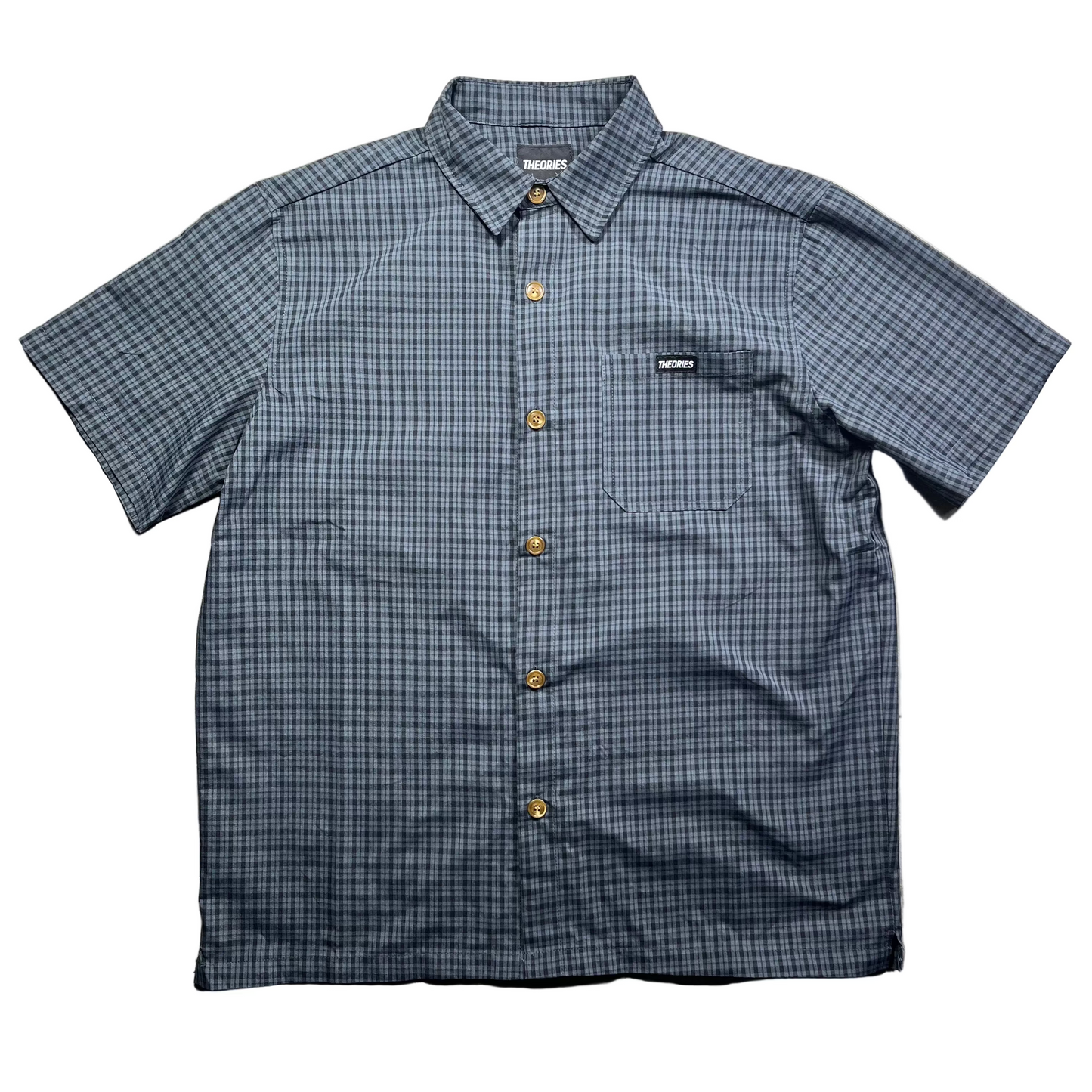 Theories - Avignon Flannel Button Up Shirt - Azure Blue