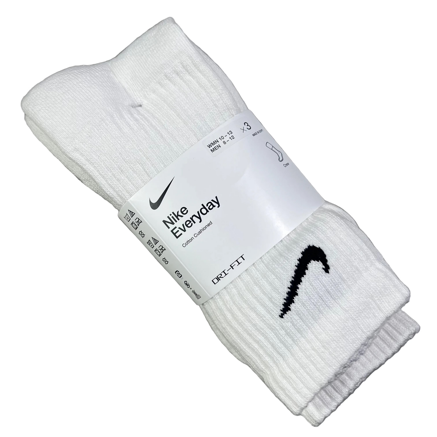 Nike SB - Everyday Lightweight Crew Sock 3 Pack - White