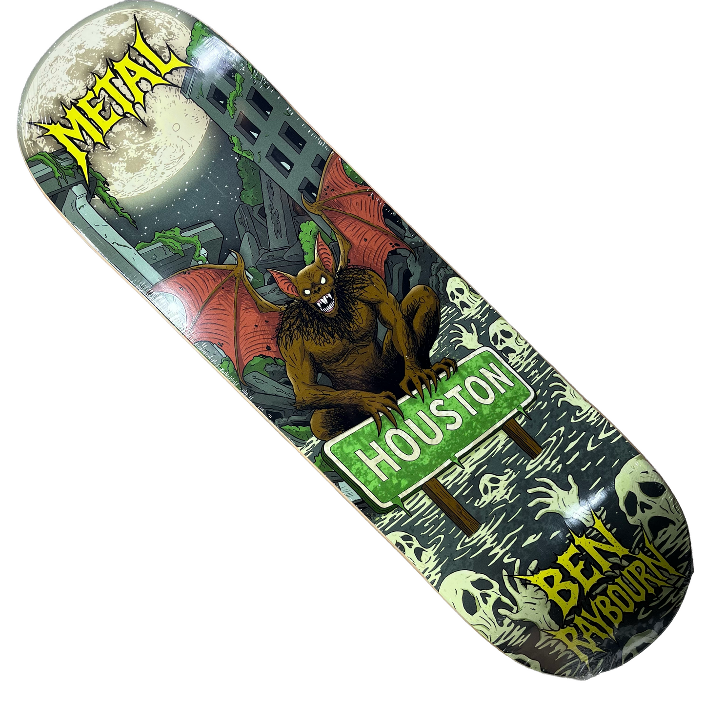 Metal Skateboards - Ben Raybourn Houston Bat Deck - 8.8"