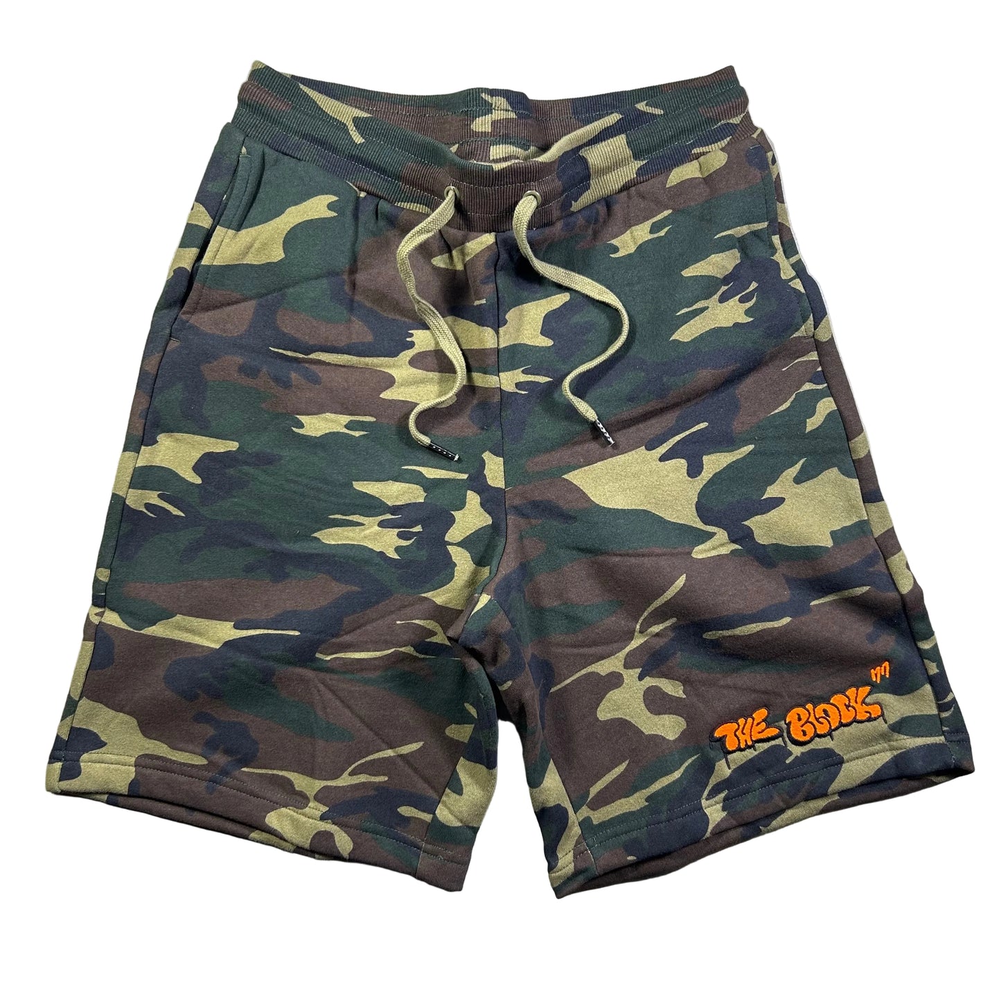 Block - Graffiti Logo Sweat Shorts - Camo