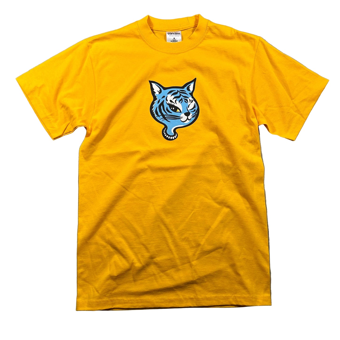 Tiger Press - 90's Cat T-Shirt - Mustard