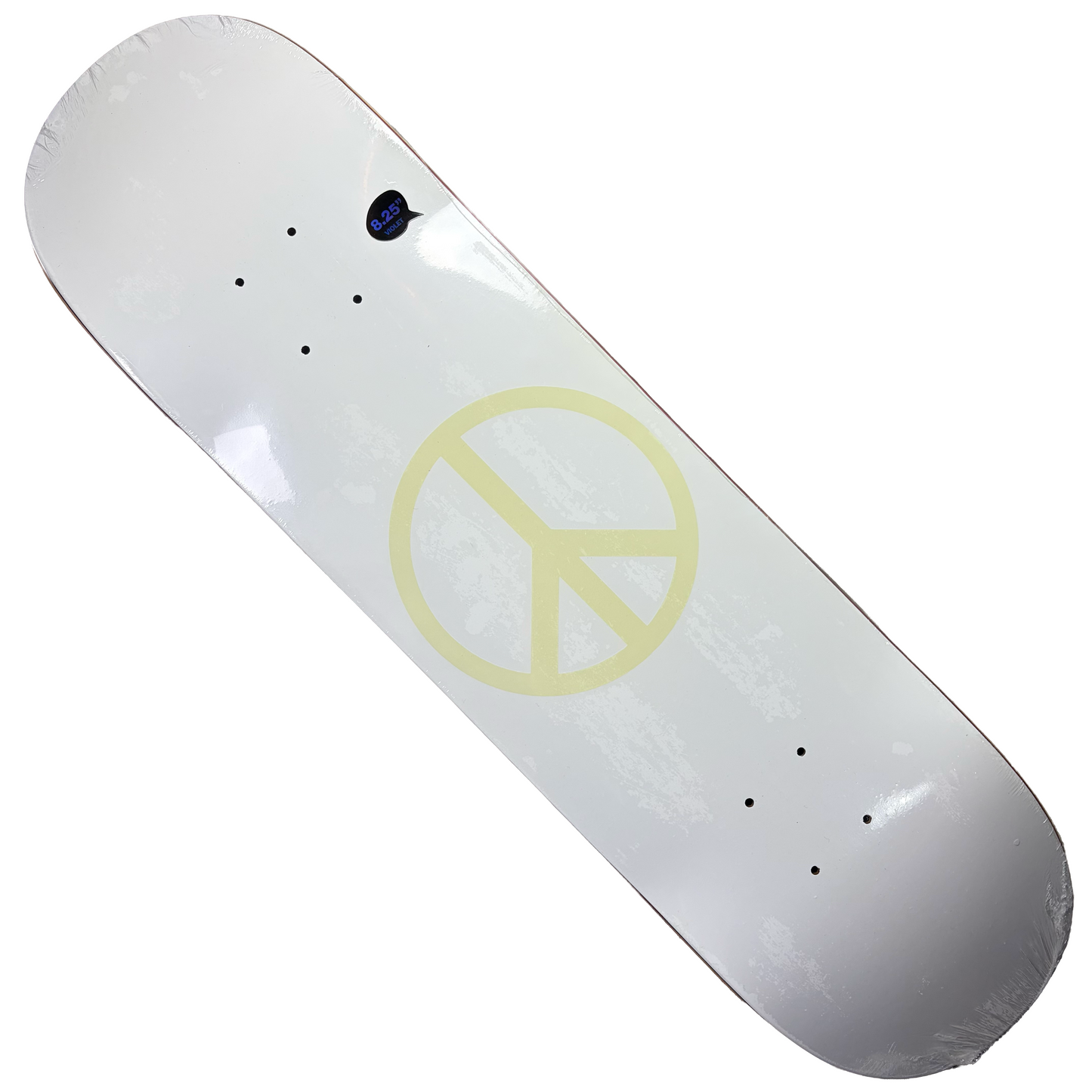 Violet Skateboards - Glow In The Dark Peace Deck - White