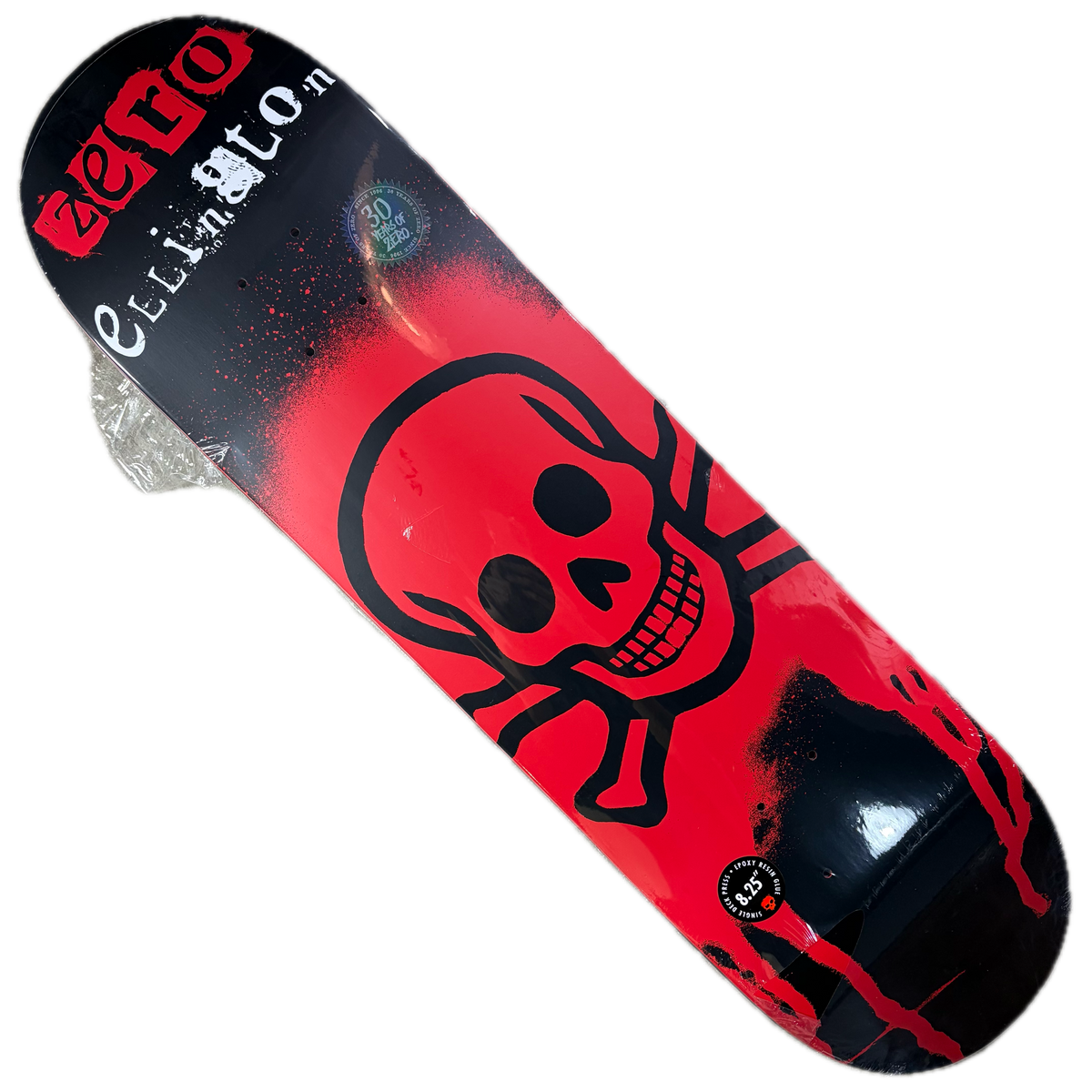 Zero Skateboards - Erik Ellington Stencil 30 Year Anniversary Reissue Deck - 8.25"