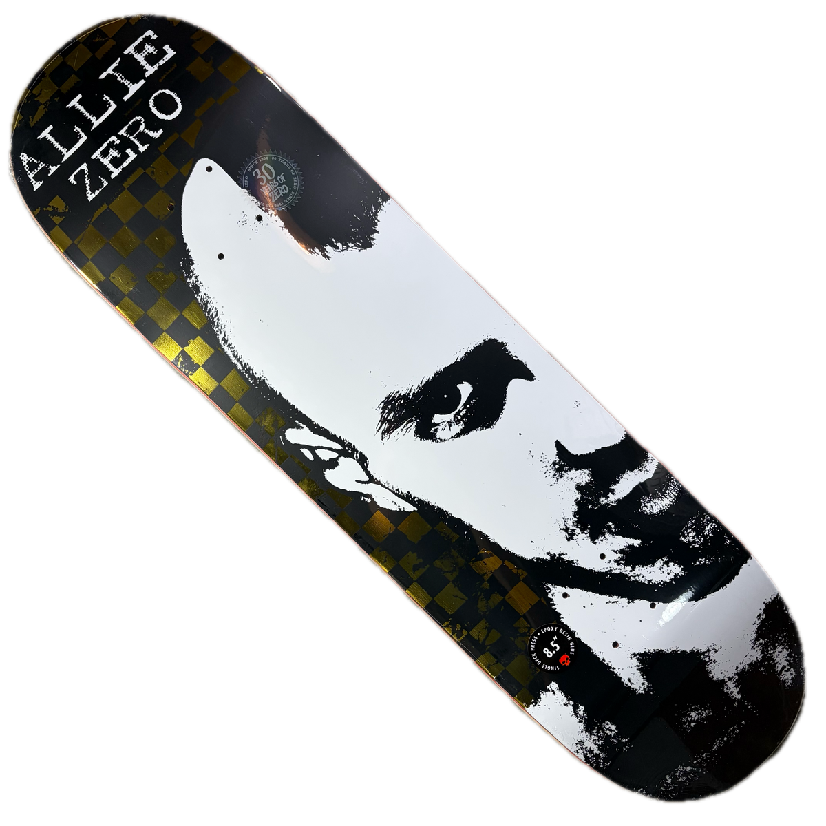 Zero Skateboards - Jon Allie Taxi Driver Gold Foil 30 Year Anniversary Reissue Deck - 8.5"