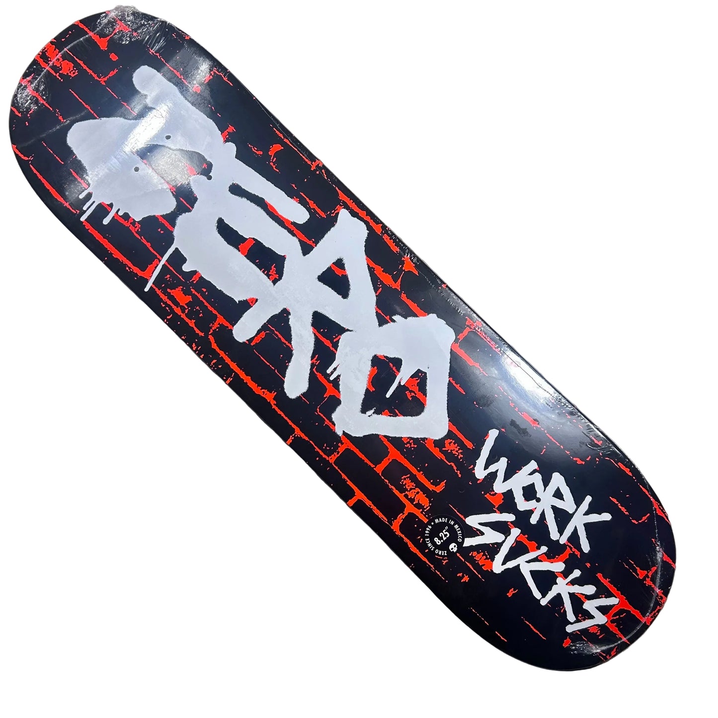 Zero Skateboards - Work Sucks Black Dipped Deck - 8.5"