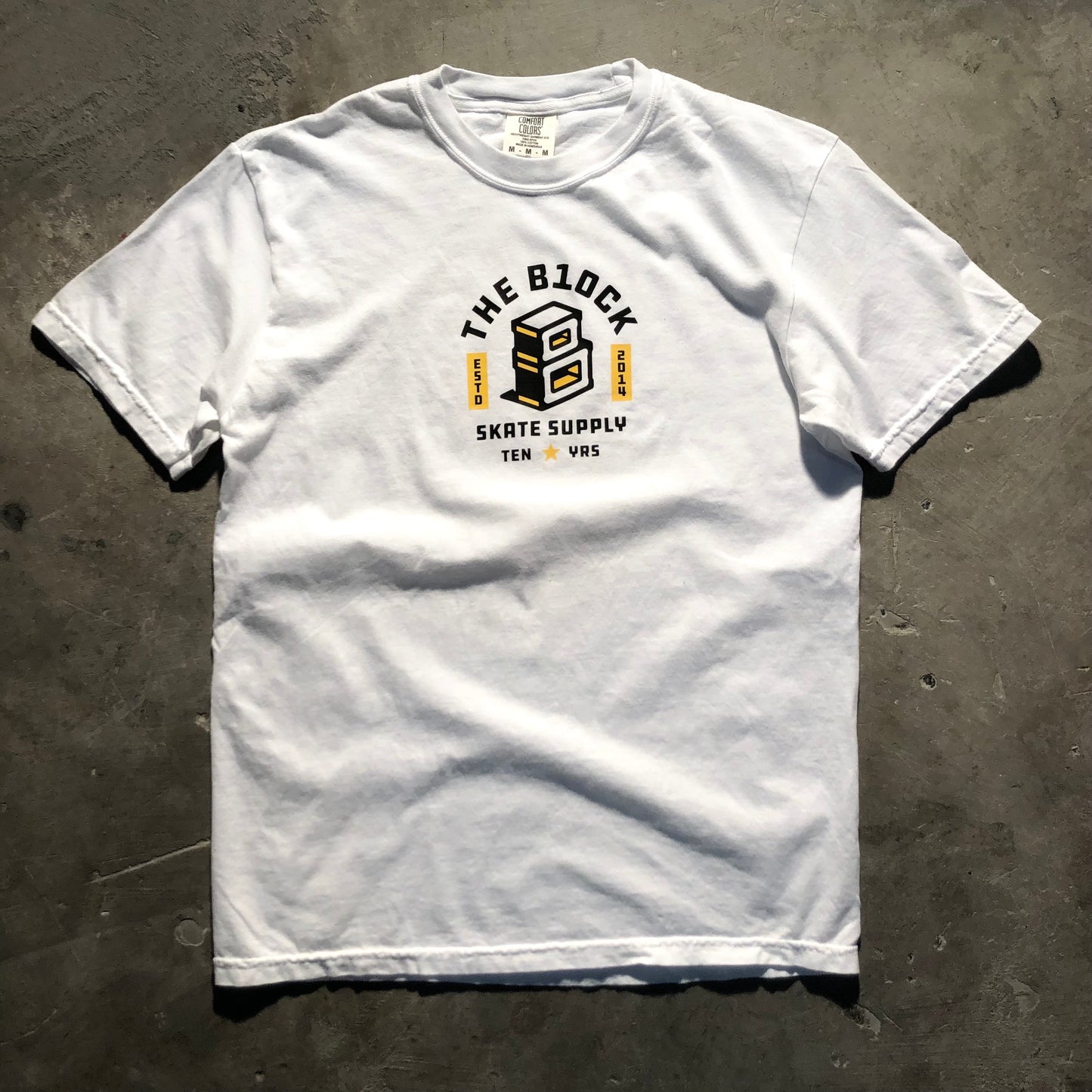 Block - 10 Year Anniversary Roots Logo T-Shirt - White