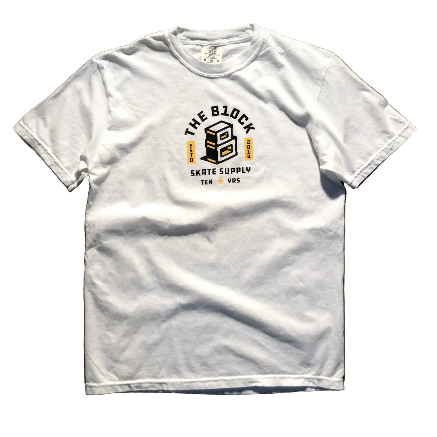 Block - 10 Year Anniversary Roots Logo T-Shirt - White