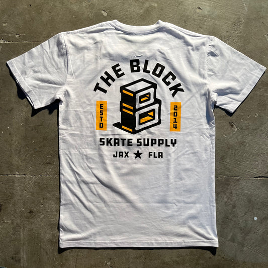 Block - Another Roots Logo T-Shirt - White