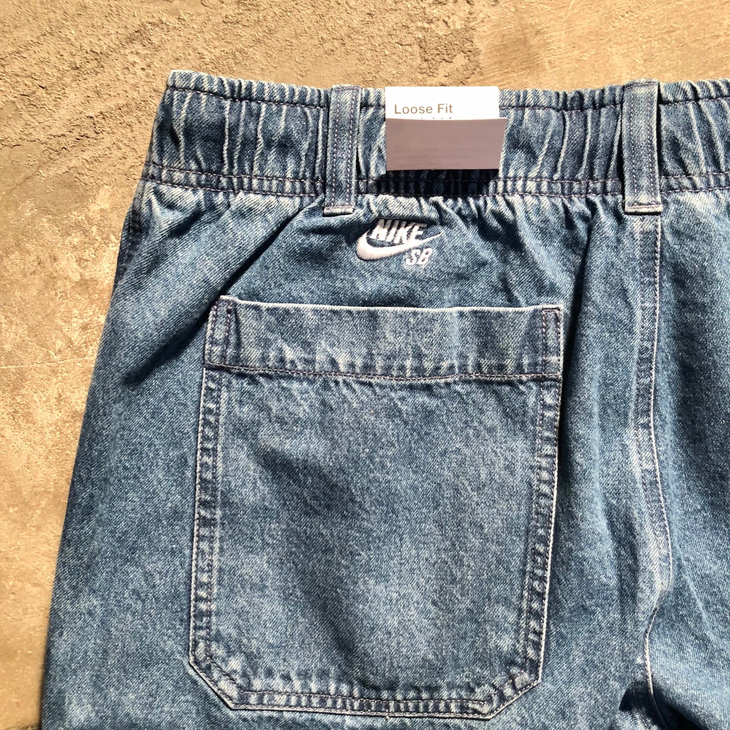 Nike SB - Loose Double-Knee Denim Skate Pants - Diffused Blue / White