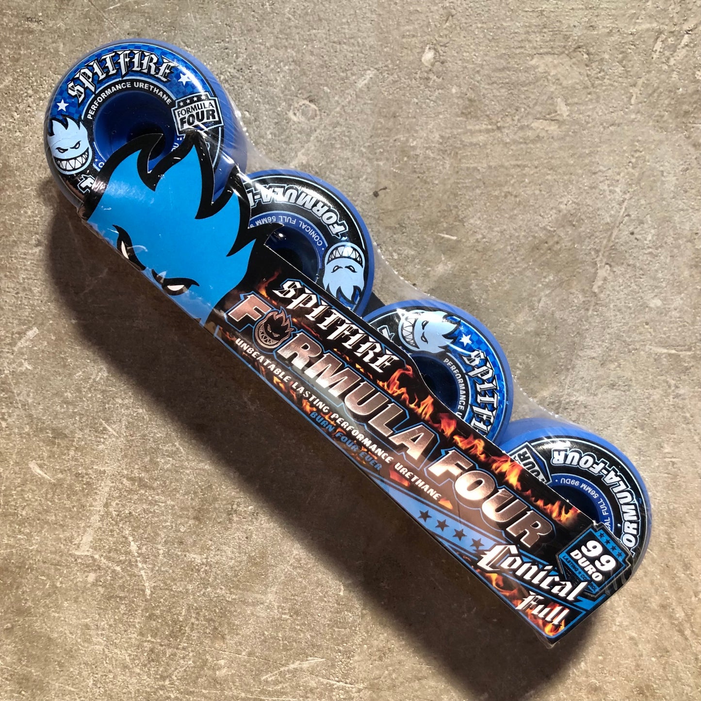 Spitfire - F4 Conical Full Wheel - Blue 56mm 99d