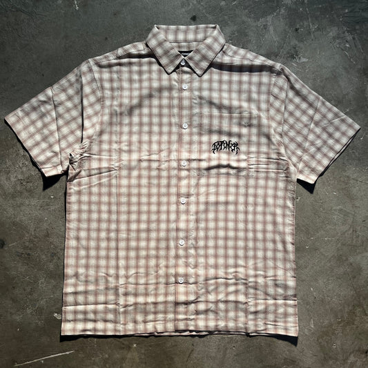 Former - Manners Check Short Sleeve Shirt - Taupe