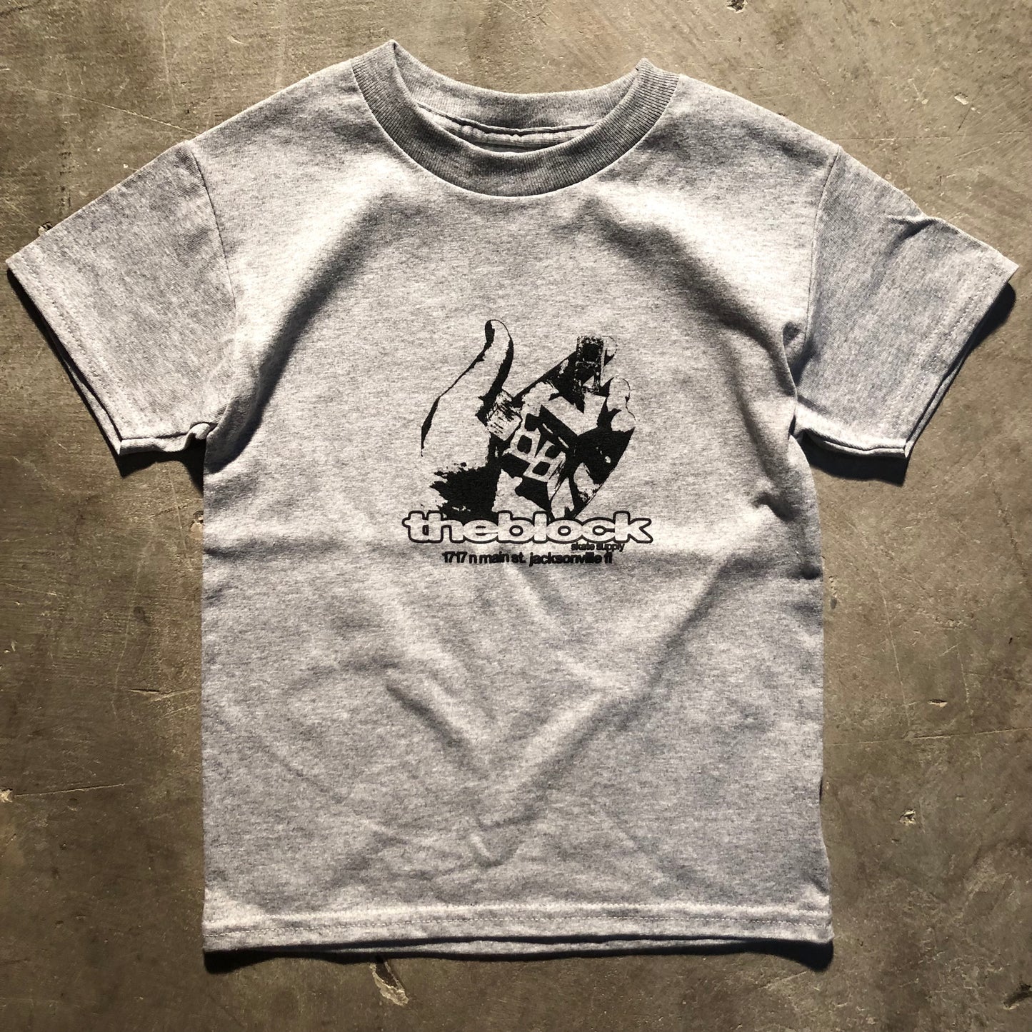 Block - Full Hands Tee - Heather Grey