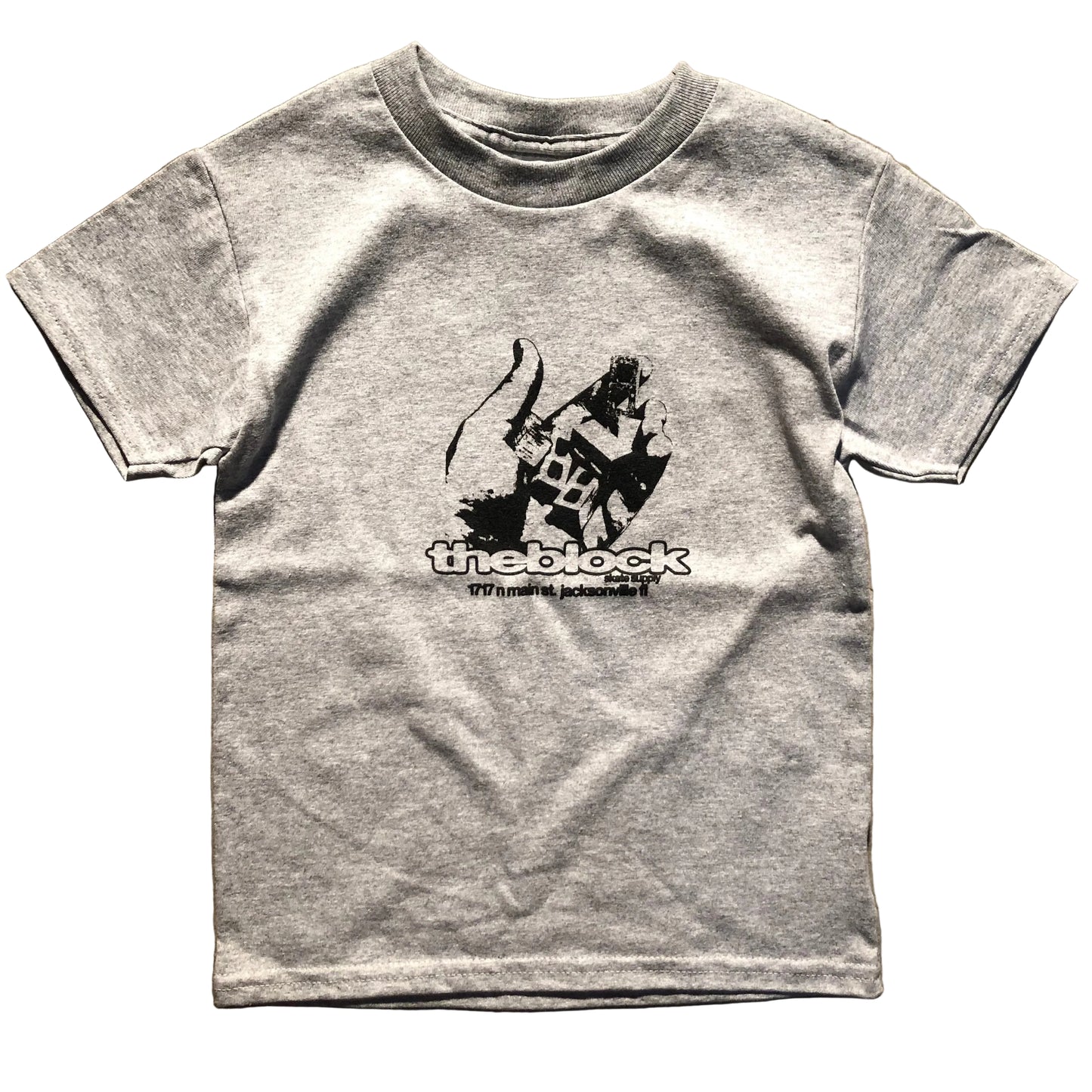 Block - Full Hands Tee - Heather Grey