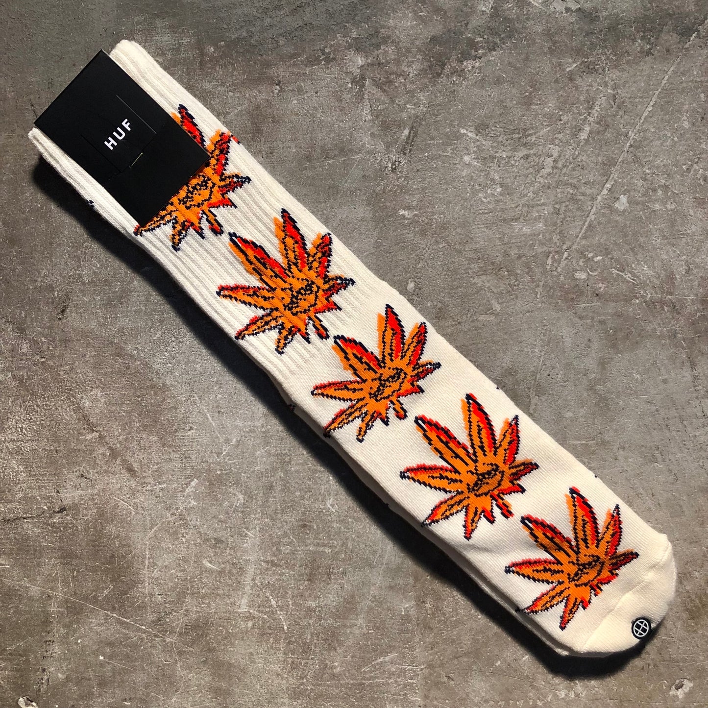 HUF - Green Buddy Doodle Sock - Natural