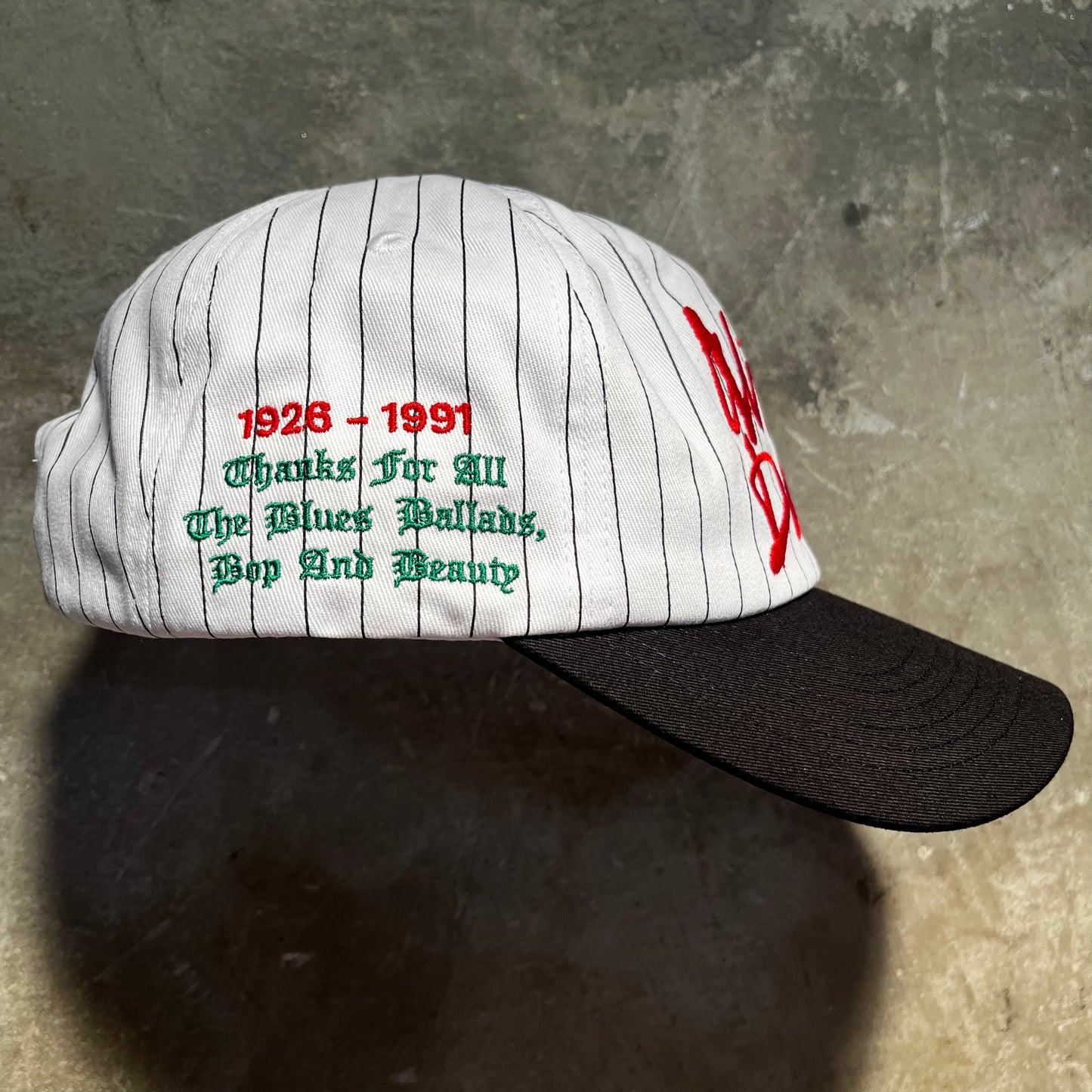 Butter Goods - Miles Davis Thanks 6 Panel Cap - White / Black