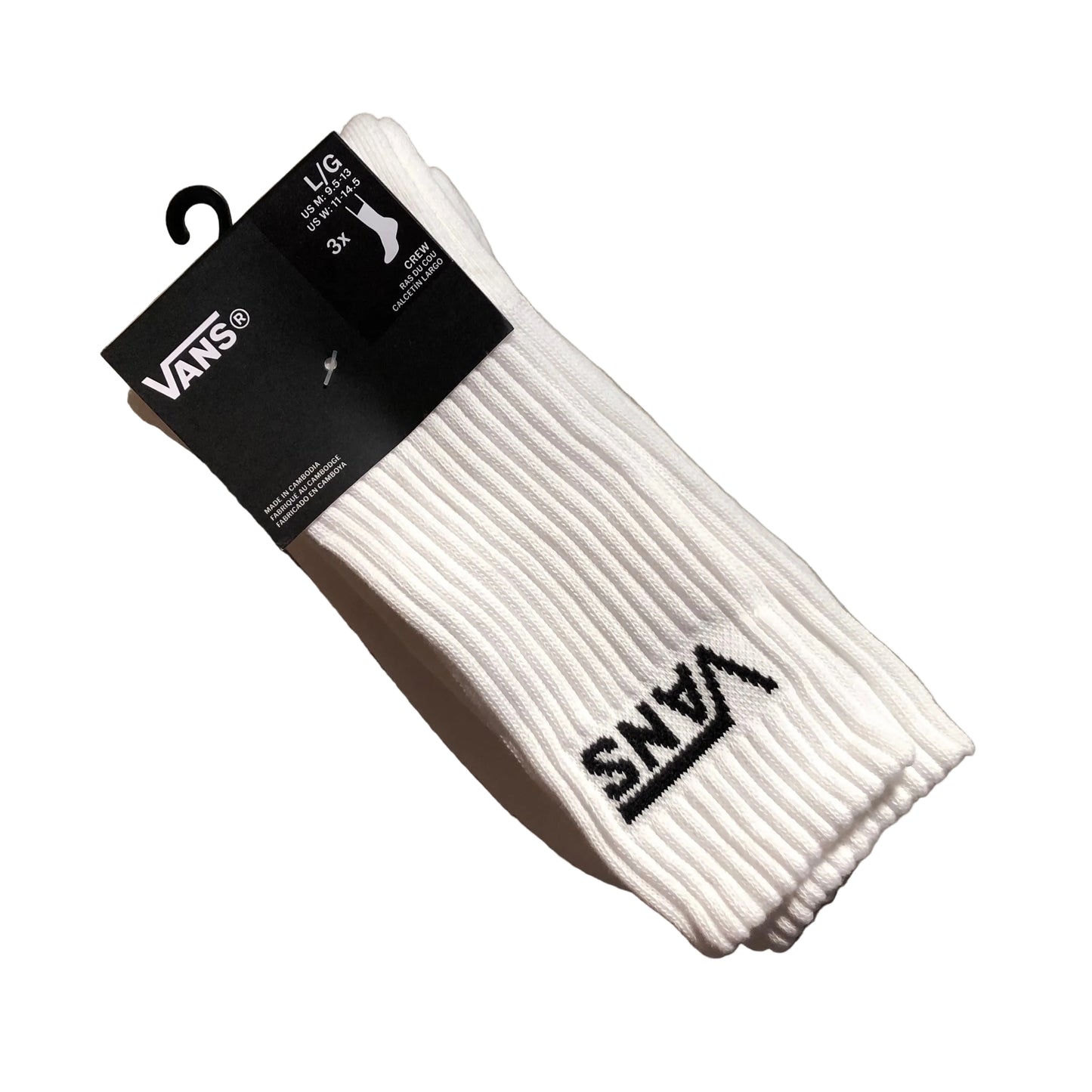 Vans - Classic Crew Sock 3-Pack - White