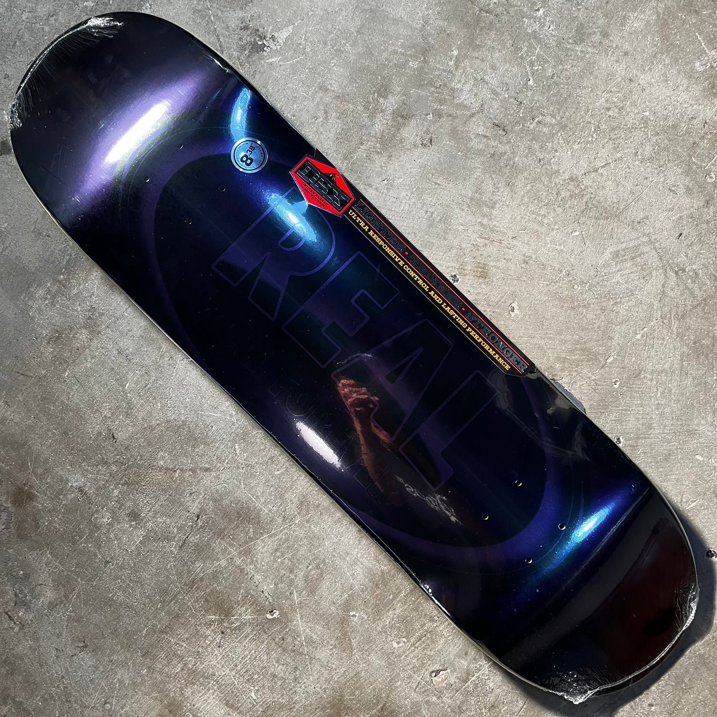 REAL Skateboards - DBX Oval Purple Foil Deck - 8.38"