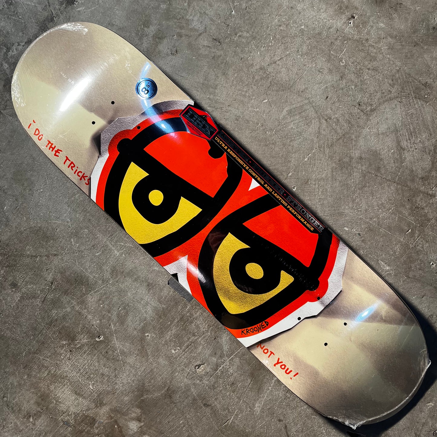 Krooked Skateboards - DBX Eyes Deck - 8.5" Bright Orange