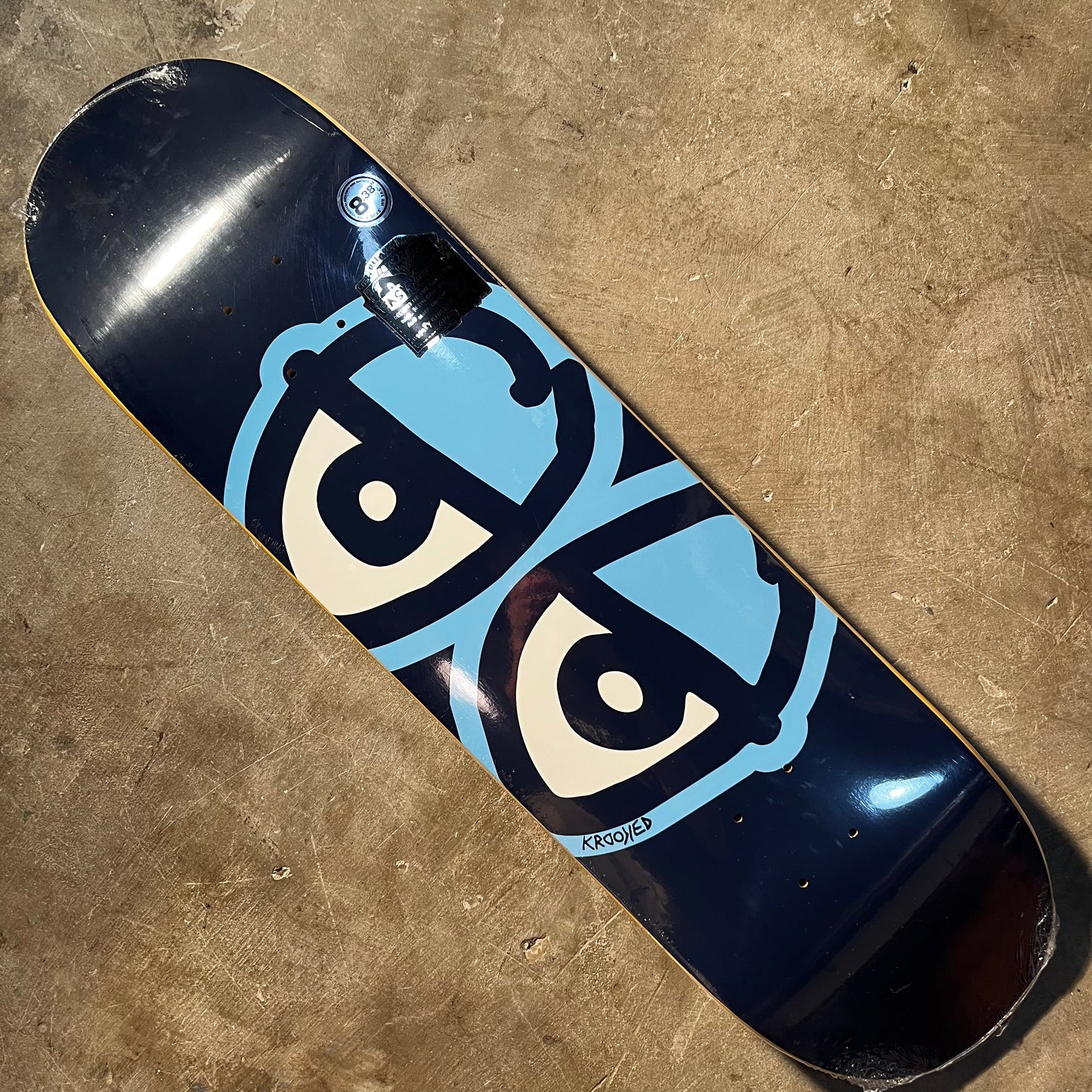 Krooked Skateboards - Team Eyes Easy Rider Deck - 8.38" Blue
