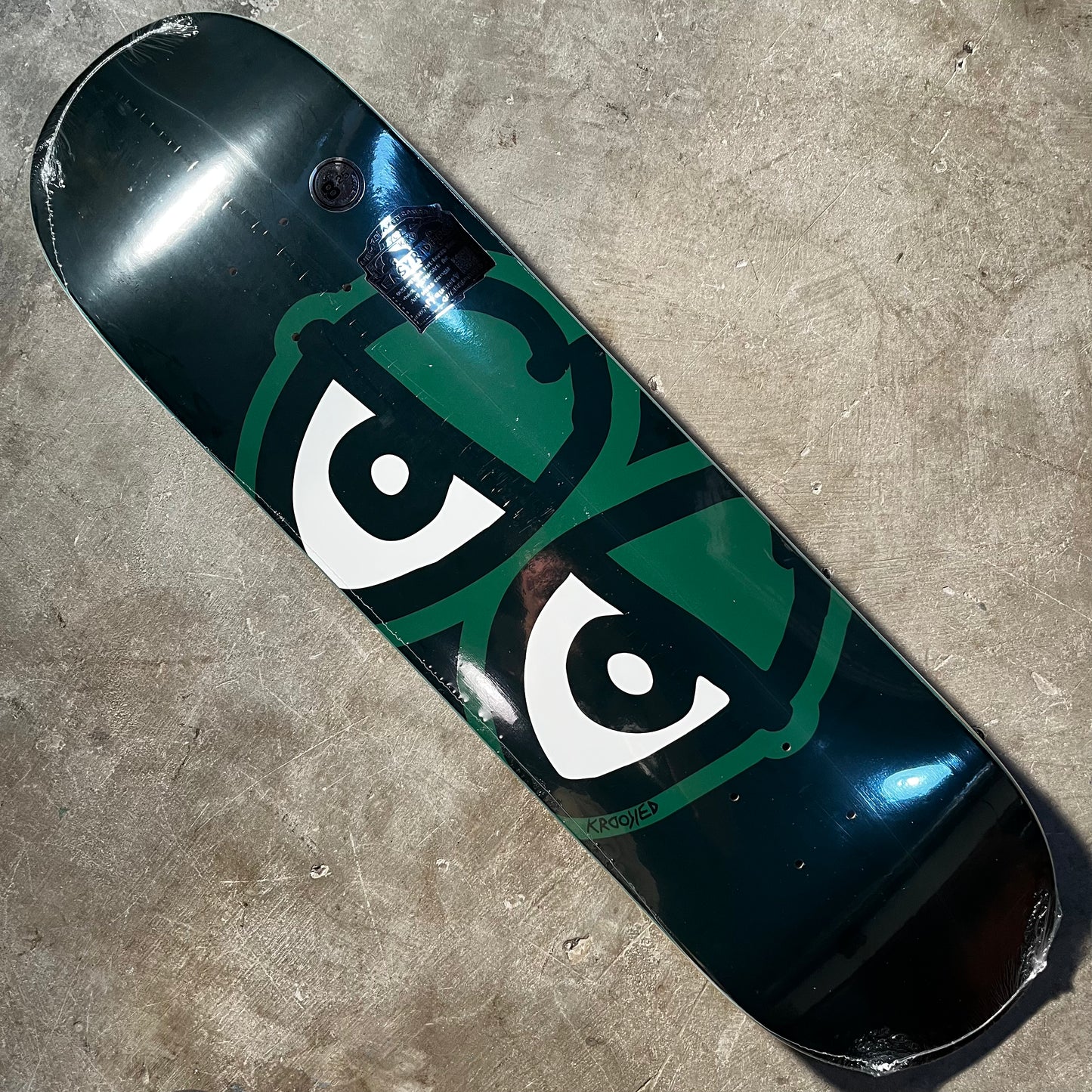 Krooked Skateboards - Team Eyes Easy Rider Deck - 8.25" Green