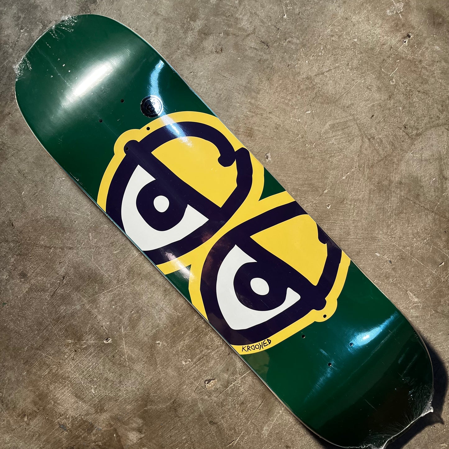 Krooked Skateboards - Team Eyes Deck - 8.5" Green
