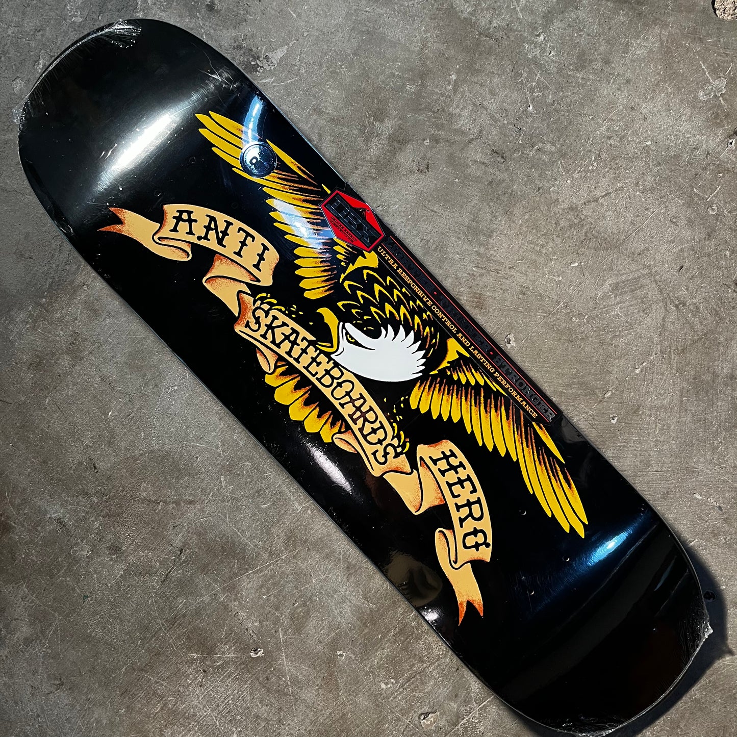 Anti-Hero Skateboards - DBX Eagle Deck - Black 8.5"
