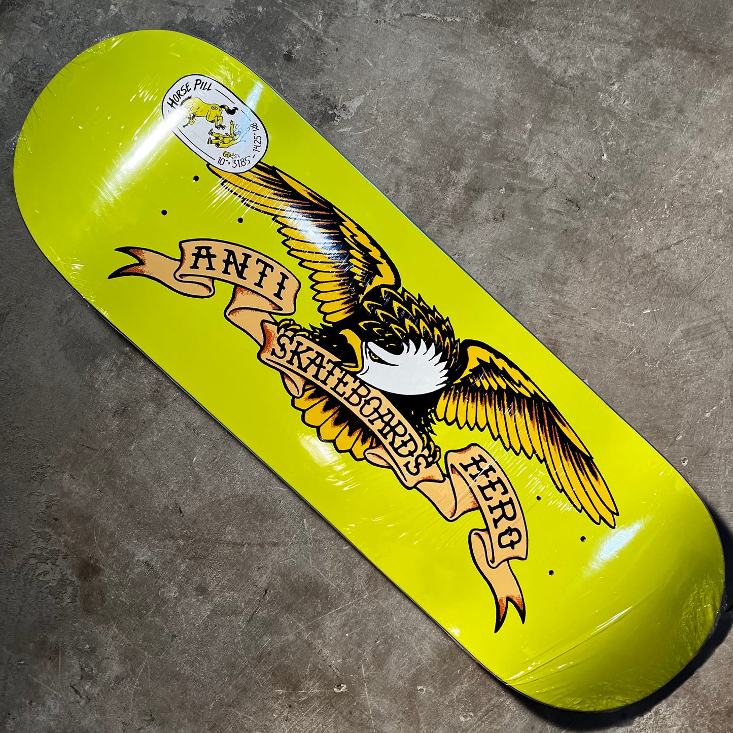 Anti-Hero Skateboards - Shaped Eagle Horse Pill Deck - 10.0"