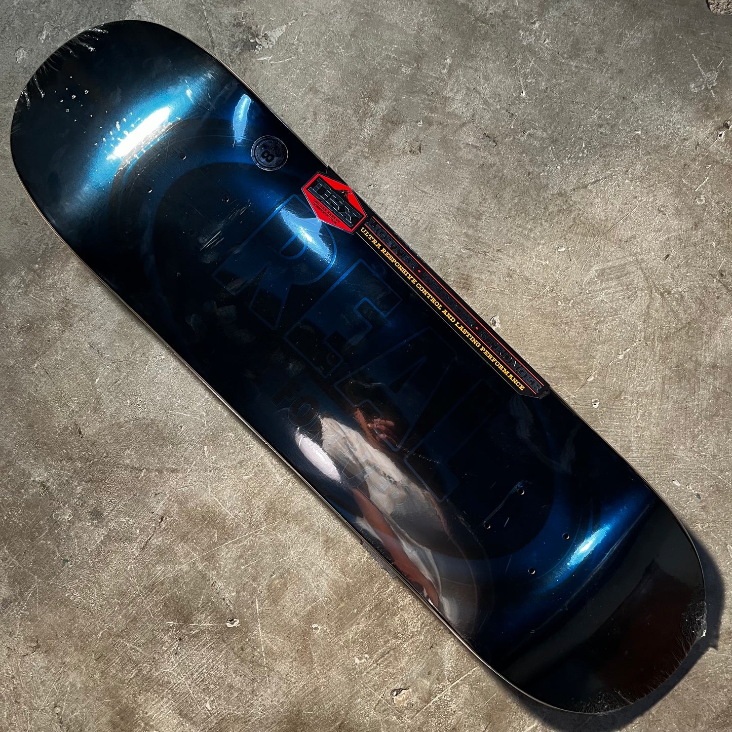 REAL Skateboards - DBX Oval Blue Foil Deck - 8.5"