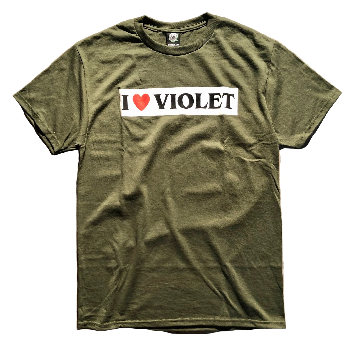 Violet Skateboards - I Love Violet T-Shirt - Army Green
