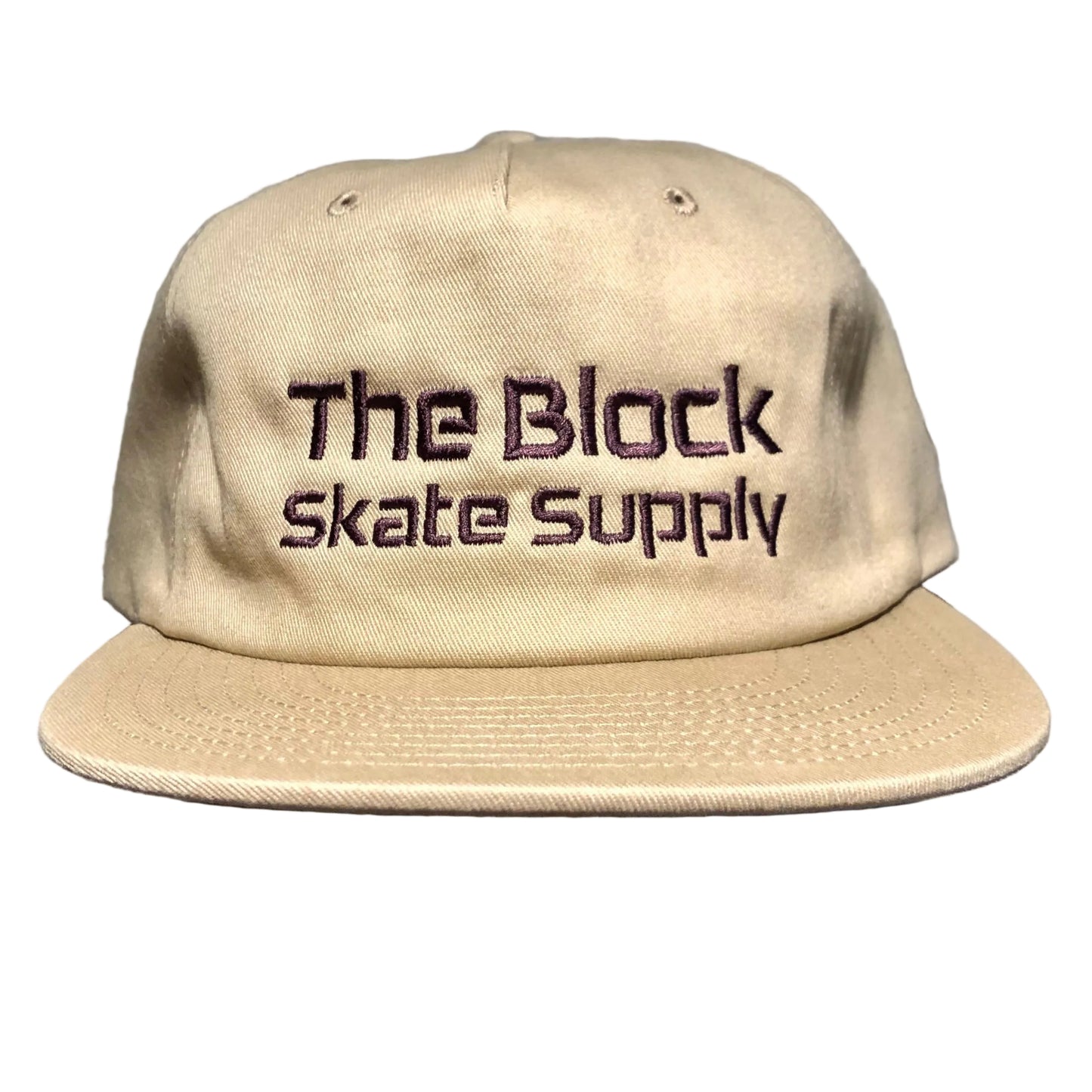Block - Block Type Logo Snapback Hat - Khaki / Chocolate