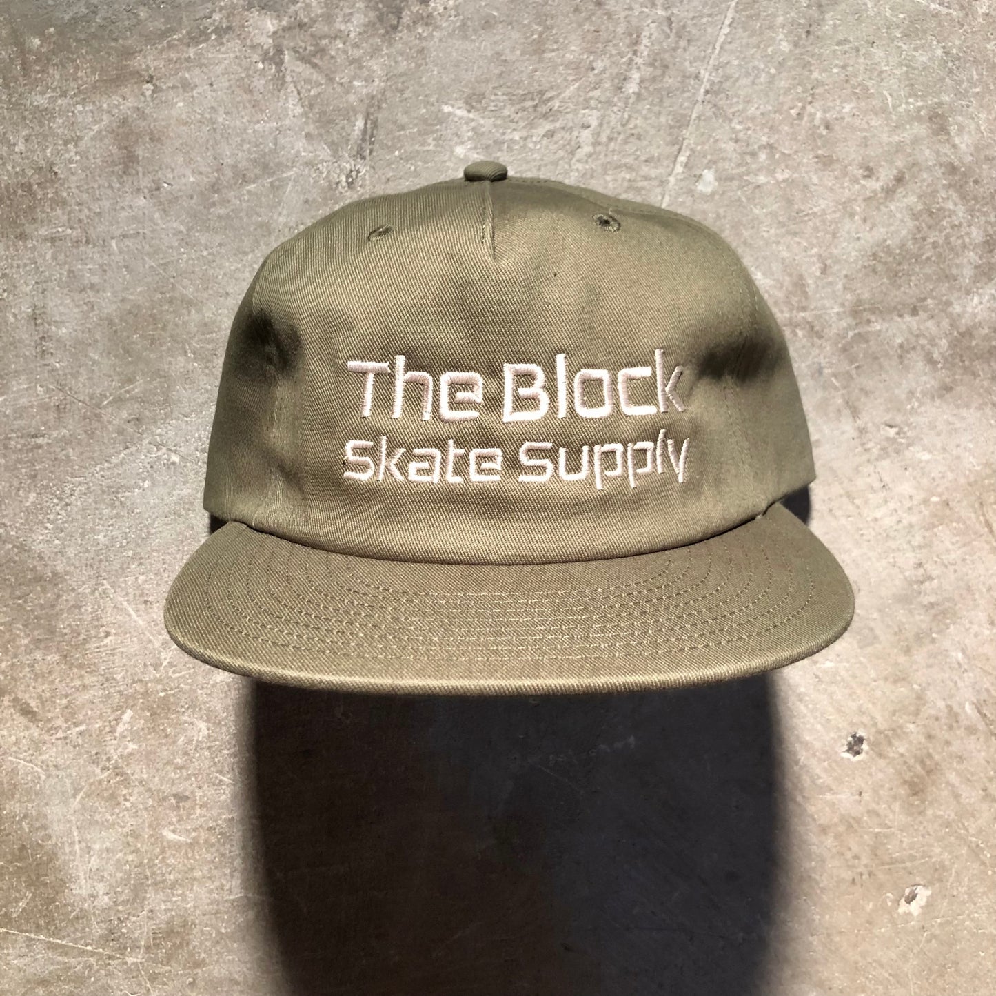 Block - Block Type Logo Snapback Hat - Army Green / Khaki