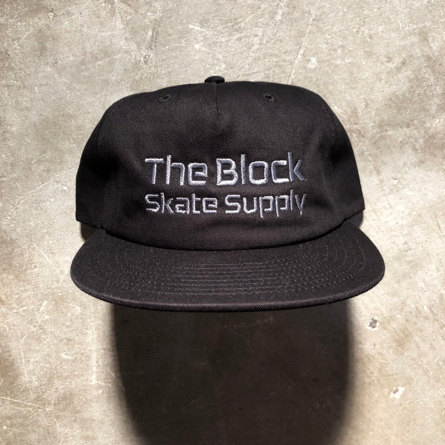 Block - Block Type Logo Snapback Hat - Black / Metal Grey