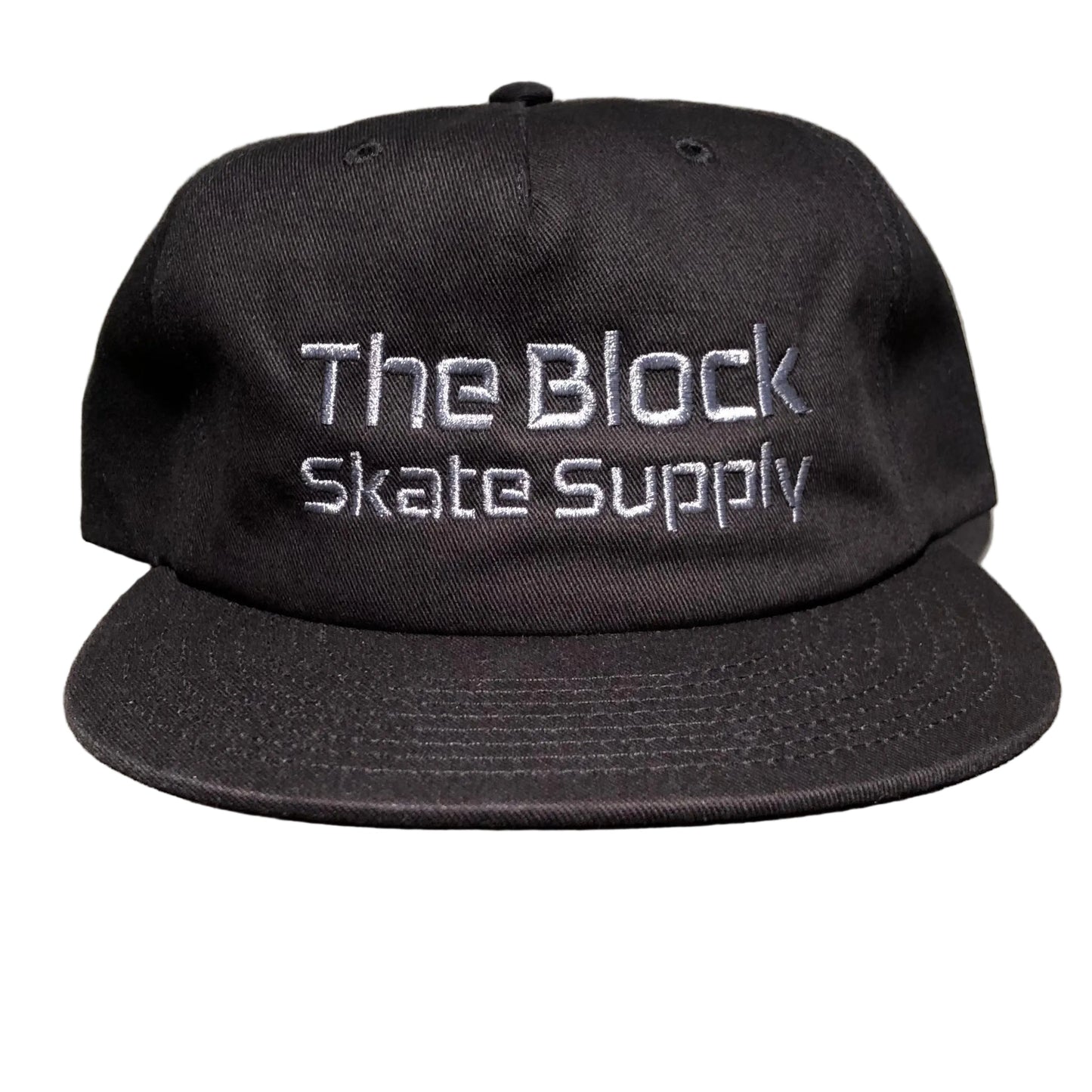 Block - Block Type Logo Snapback Hat - Black / Metal Grey