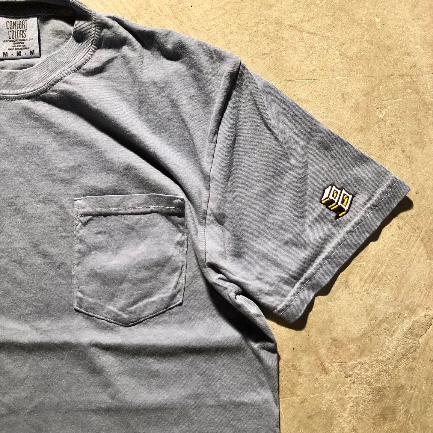 Block - Basic B Logo Pocket Tee - Stone Blue