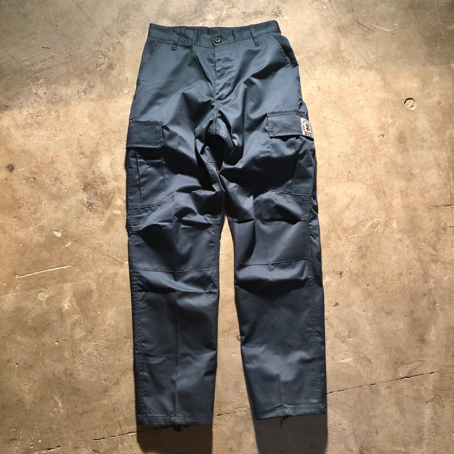 Block - Roots Logo Cargo Pants - Cadet Blue