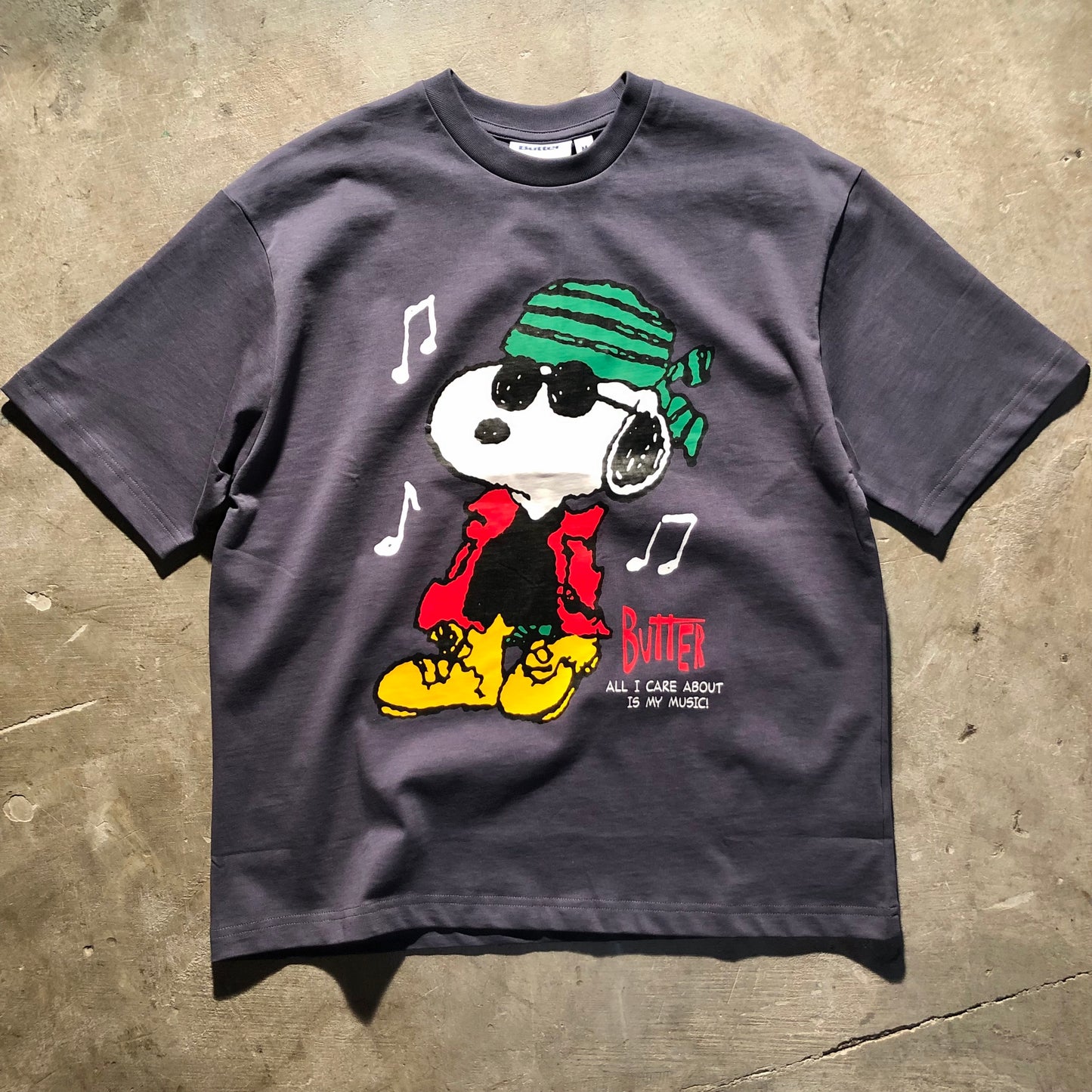 Butter Goods - Peanuts Music Tee - Slate