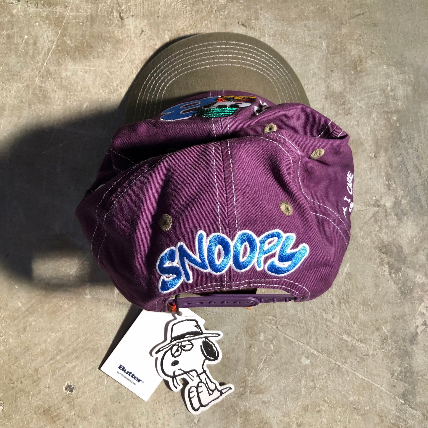 Butter Goods - Music Snapback Hat - Washed Purple / Fern