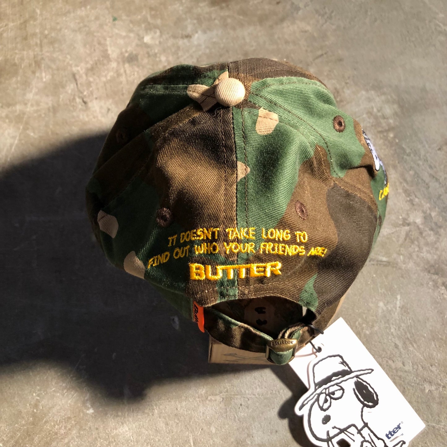 Butter Goods - Peanuts Rats 6 Panel Strapback Hat - Washed Camo