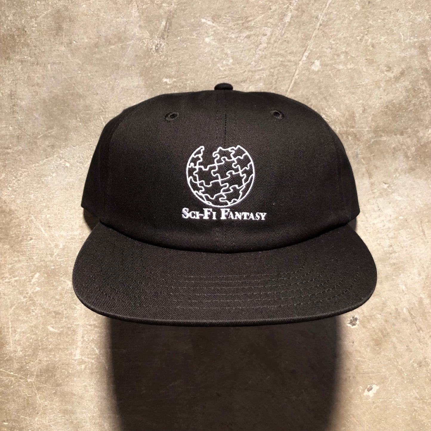 Sci-Fi Fantasy - Puzzle Globe Snapback Hat - Black