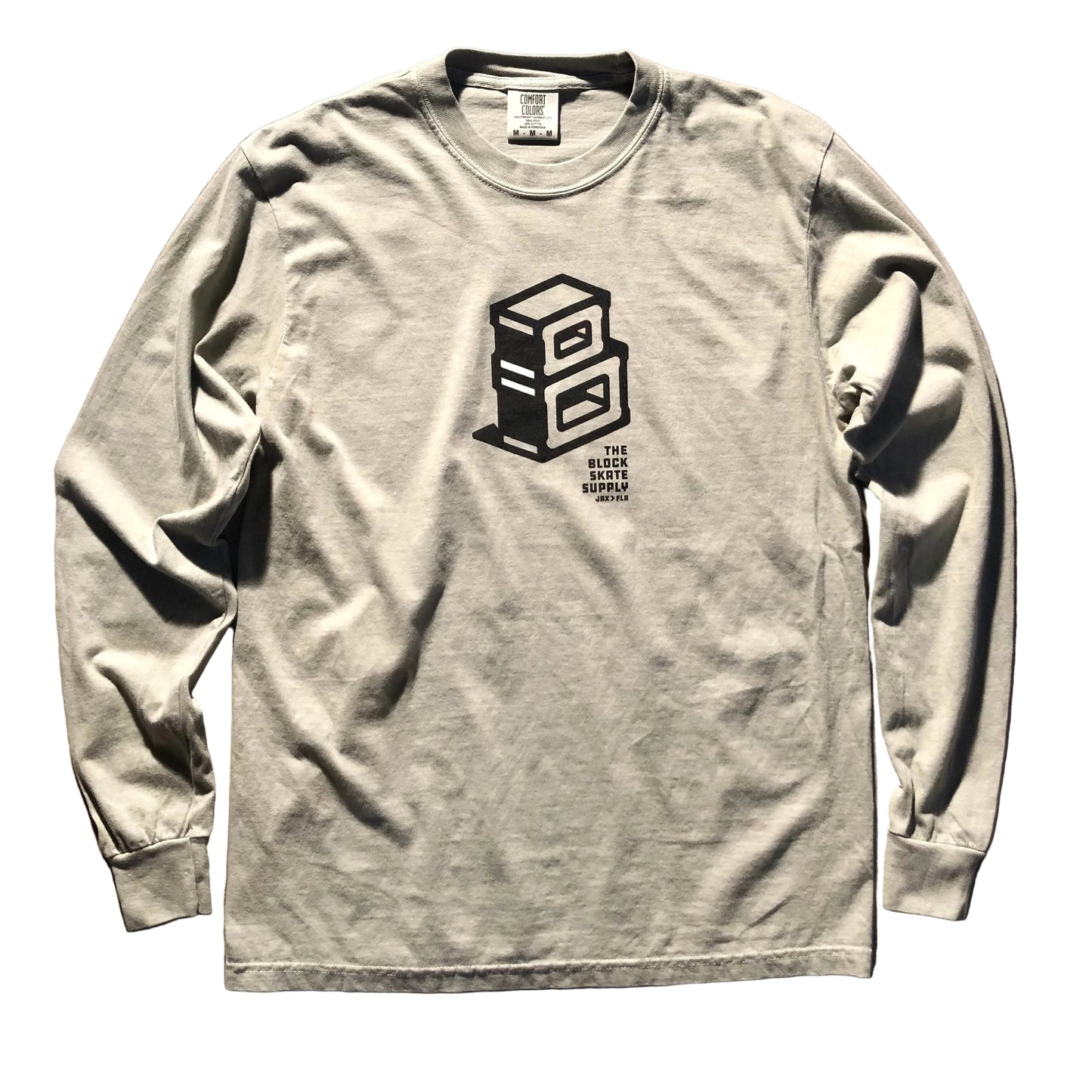 Block - Roots Centerpiece Logo Long Sleeve Tee - Washed Khaki