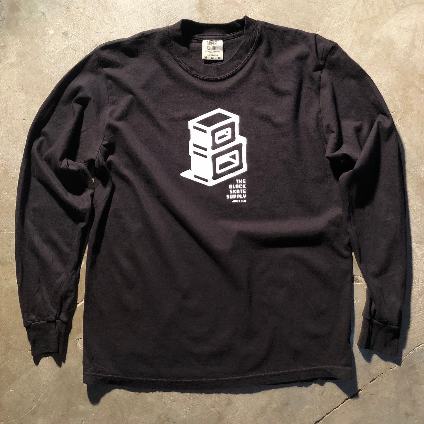 Block - Roots Centerpiece Logo Long Sleeve Tee - Black